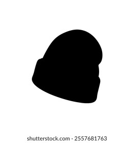 Beanie hat silhouette vector icon sign symbol illustration design.
