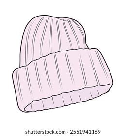 Beanie hats mockup template vector design.