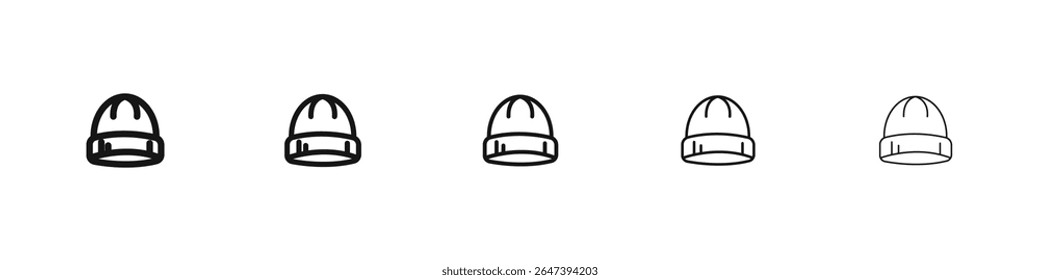 Ícone de gorro ilustração plana definir logotipo