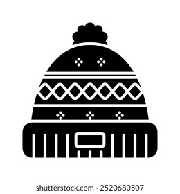 Beanie icono. gorro, sombrero, gorra, invierno, moda, cálido, ropa, Navidad, accesorio, temporada. Ilustración de icono de Vector