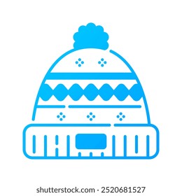 Ícone de gorro. gorro, chapéu, boné, inverno, moda, quente, roupas, Natal, acessório, estação. Ilustração de ícone de vetor