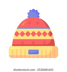 Ícone de gorro. gorro, chapéu, boné, inverno, moda, quente, roupas, Natal, acessório, estação. Ilustração de ícone de vetor