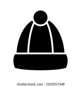 Beanie-Symbol einzeln auf weißem Hintergrund