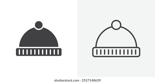 Beanie icon. outlined vector style.