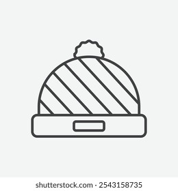 Conjunto de ícones de gorro. ilustração vetorial.