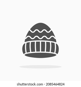 Beanie icon. Solid or glyph style. Vector illustration. Enjoy this icon for your project.