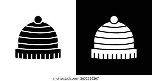 Coleção de símbolos de ícone de gorro. Ilustração de stock de vetor plano.