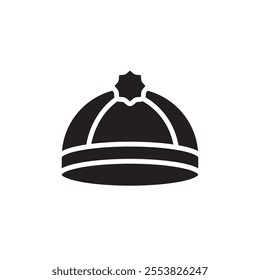 Beanie icon Thin line flat illustration