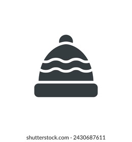 Icono de gorro, ilustración vectorial de gorro