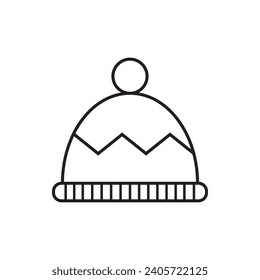 beanie icon vector ilustration logo design