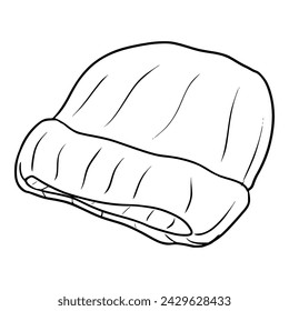 beanie illustration sketch outline vector	