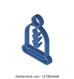 Beanie isometric left top view 3D icon