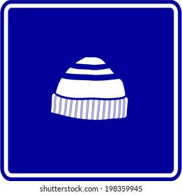 beanie knit cap sign