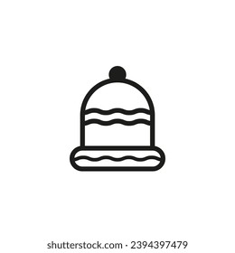 Beanie line icon. Vector illustration. EPS 10.