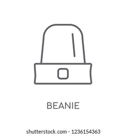 Beanie linear icon. Modern outline Beanie logo concept on white background from Clothes collection. Suitable for use on web apps, mobile apps and print media.