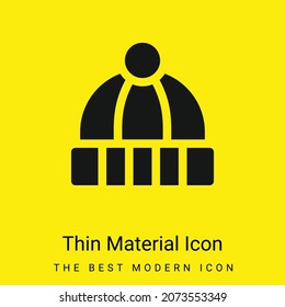 Beanie minimal bright yellow material icon