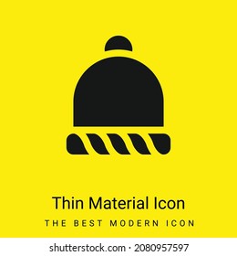 Beanie minimal bright yellow material icon