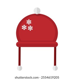 Beanie red hat on a chair