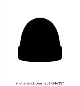 Ilustração do vetor da silhueta do gorro no fundo branco
