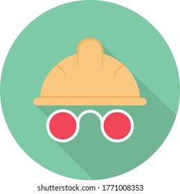 beanie vector flat color icon