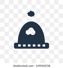 Beanie vector icon isolated on transparent background, Beanie transparency concept can be used web and mobile