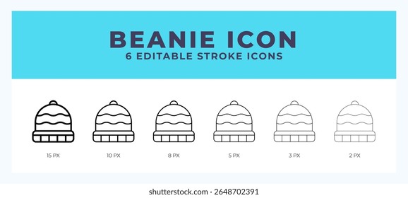 Ícone de vetor de gorro para web e app. Ilustração editável do vetor de traçado