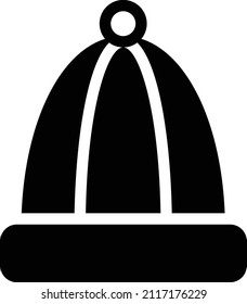 Beanie Vektorgrafik auf transparentem Hintergrund.Hochwertige Symbole.Glyphen Vektorsymbol für Konzept und Grafikdesign.