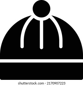 Beanie Vektorgrafik auf transparentem Hintergrund.Hochwertige Symbole.Glyphen Vektorsymbol für Konzept und Grafikdesign.