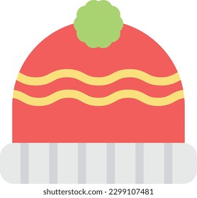 beanie Vector illustration on a transparent background. Premium quality symmbols. Line Color vector icons for concept and graphic design.