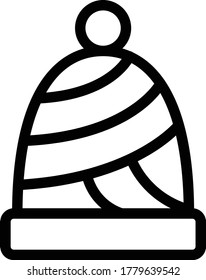 beanie vector thin line icon