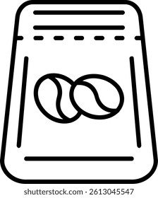 Beans Bag Line Vector Icon Design