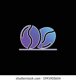 Beans blue gradient vector icon