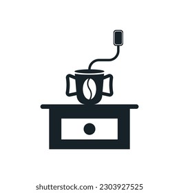 Beans, coffee, grind, café icon
