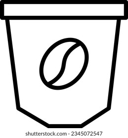 Beans Coffee Pod Outline Icon