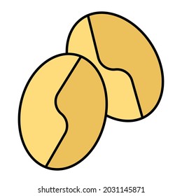 Beans Fill inside vector icon which can easily modify or edit 