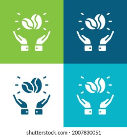 Beans Flat four color minimal icon set