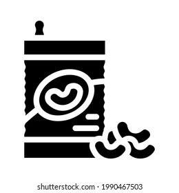 beans gluten free glyph icon vector. beans gluten free sign. isolated contour symbol black illustration
