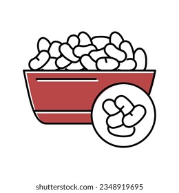 beans groat color icon vector. beans groat sign. isolated symbol illustration