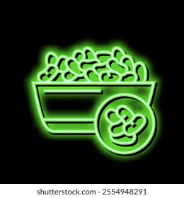 beans groat neon light sign vector. beans groat illustration