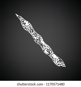 Beans  icon. Black background with white. Vector illustration.