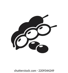 Diseño de iconos de alubias. aislado de fondo blanco. ilustración vectorial