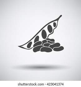 Beans icon on gray background with shadow. Vector illustration.