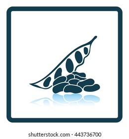 Beans  icon. Shadow reflection design. Vector illustration.