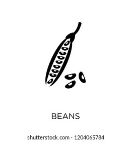 Beans icon. Beans symbol design from Fruit and vegetables collection. Simple element vector illustration on white background.