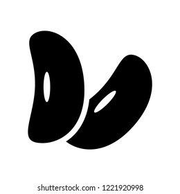 Beans icon. Trendy Beans logo concept on white background from Fruits and vegetables collection. Suitable for use on web apps, mobile apps and print media.