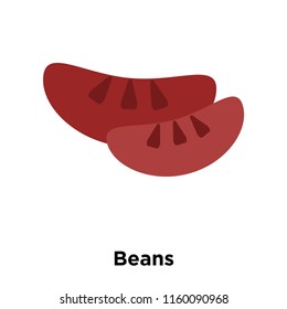 Beans icon vector isolated on white background, Beans transparent sign