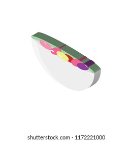 Beans isometric left top view 3D icon