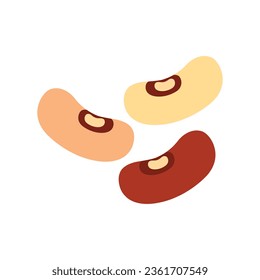 Beans, kidney beans Vector flat design