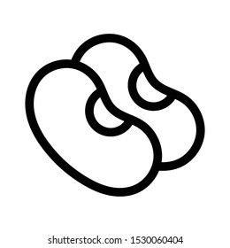 Beans outline icon, line vector sign, linear pictogram isolated on white. Vector Illustration