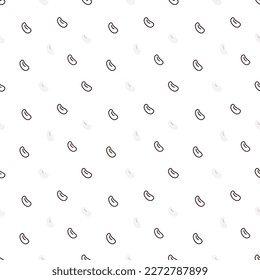 Beans outline seamless pattern on transparent background.
